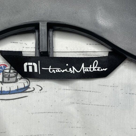 TravisMathew Mens XXL Short Sleeve Button-Up Shirt Patriotic July 4th - Picture 3 of 8